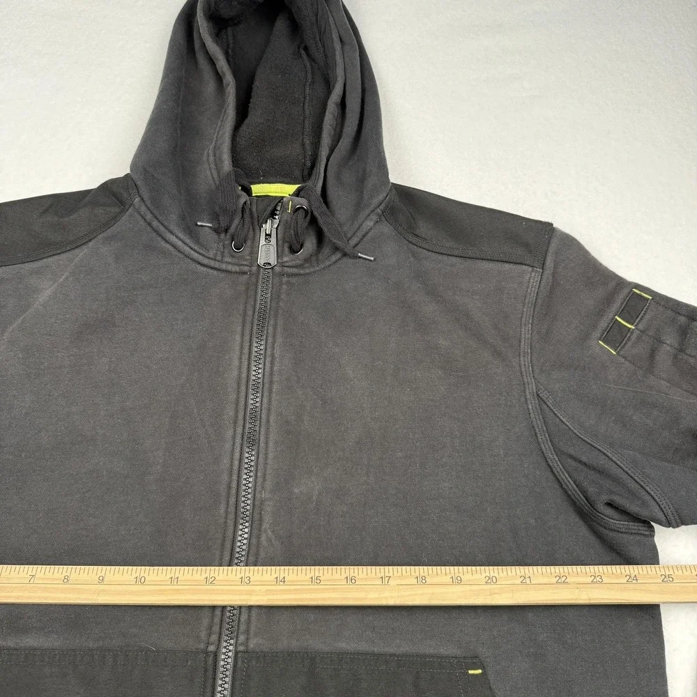 Duluth Trading Co Hoodie Mens Large Gray Full Zip Fleece Lined Heavyweight - Picture 4 of 7